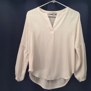 Ann Taylor Loft XS petite cream blouse shirt